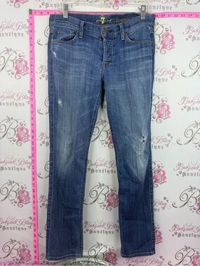 7 For All Mankind JOSEFINA Women’s Straight-Leg Jeans - Medium Blue Wash